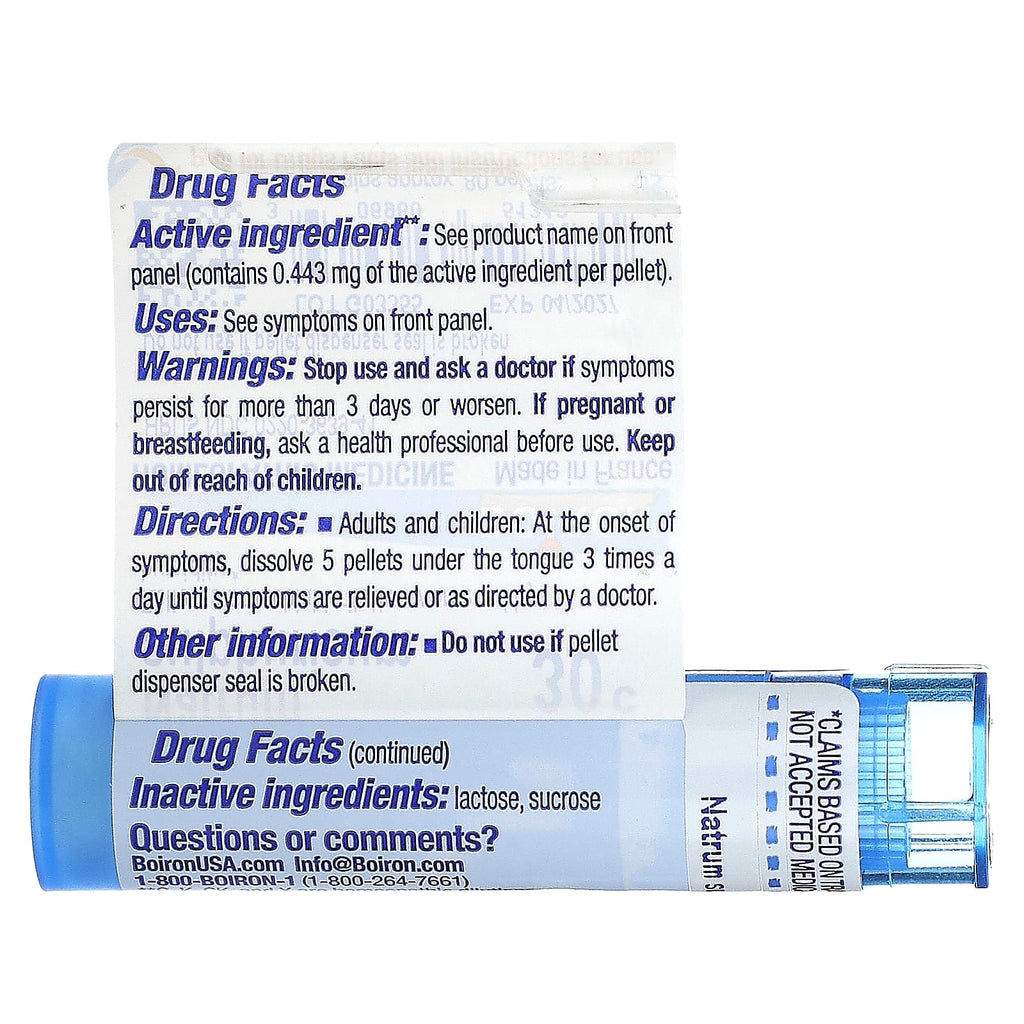 Boiron, Natrum Sulphuricum, 30C, Cough Relief, Approx 80 Pellets