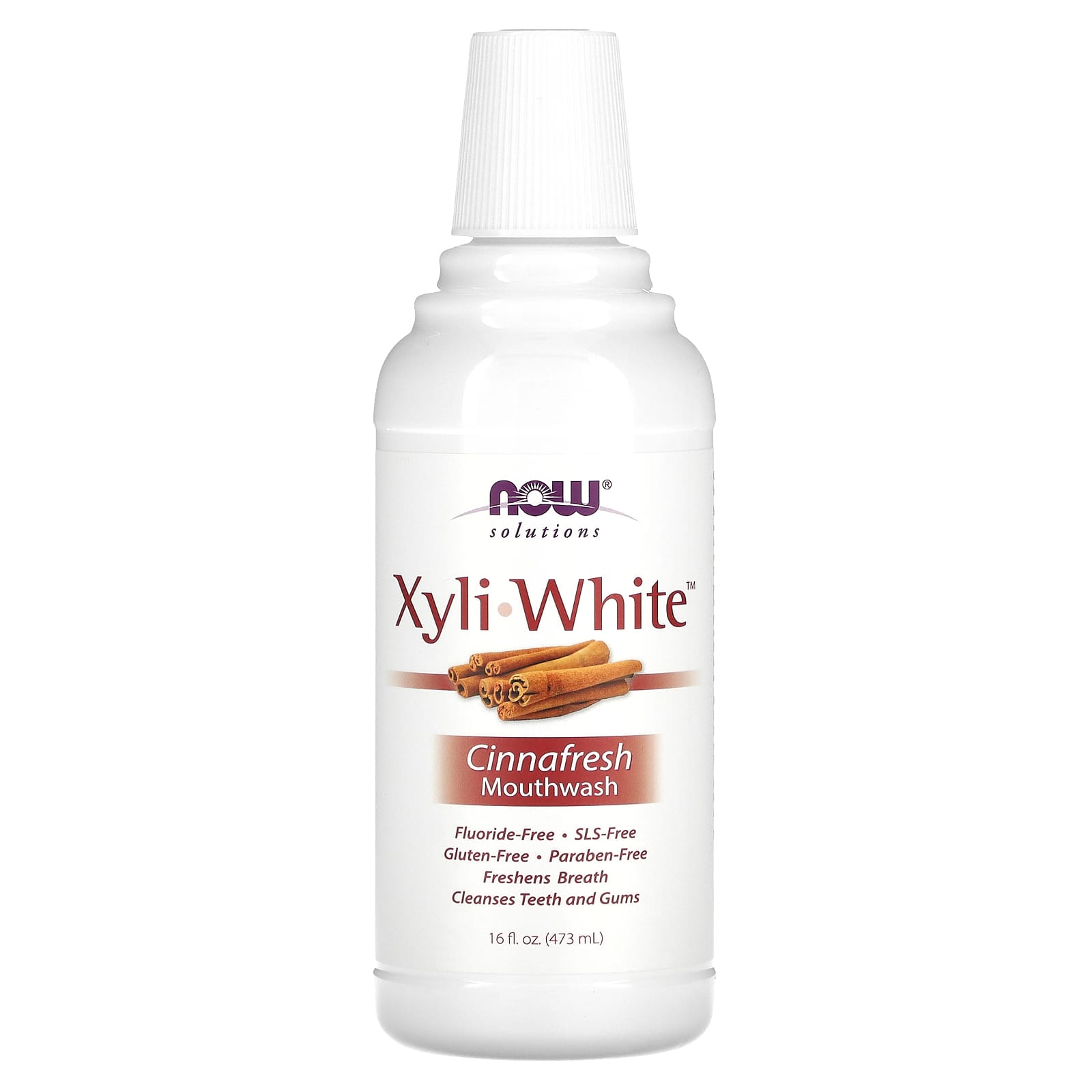 NOW Foods, Solutions, XyliWhite Mouthwash, Cinnafresh, 16 fl oz (473 ml)