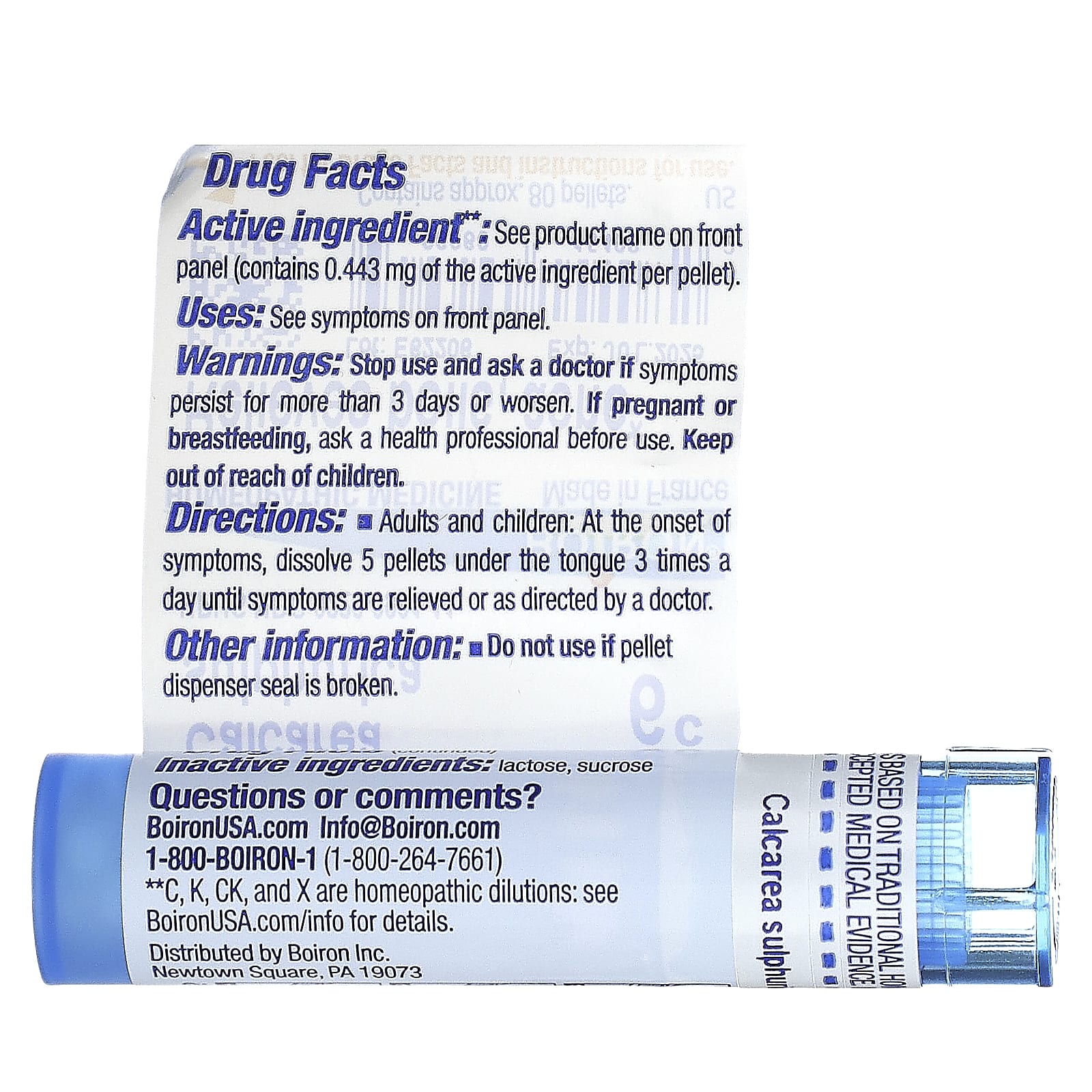 Boiron, Calcarea Sulphurica, 6C, Acne Relief, Approx 80 Pellets