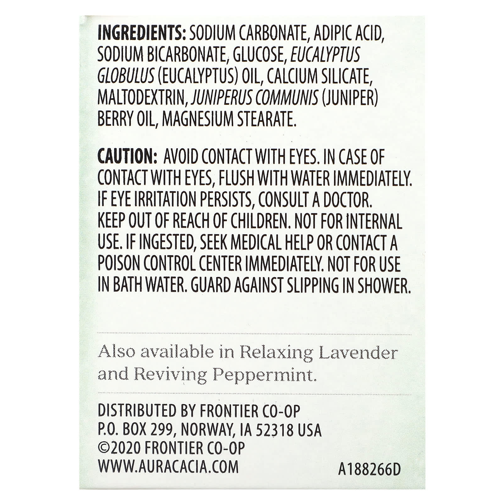 Aura Cacia, Aromatherapy Shower Tablets, Eucalyptus, 3 Tablets, 1 oz Each