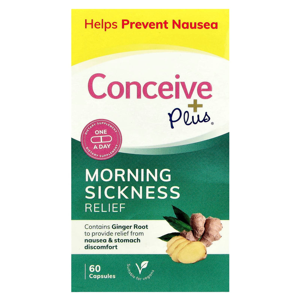 Conceive Plus, Morning Sickness Relief, 500 mg, 60 Capsules