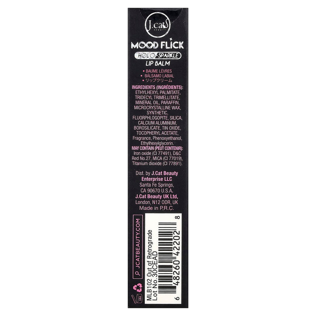J.Cat Beauty, Mood Flick, Holo-Sparkle Lip Balm, MLB102 Out of Retrograde, 0.07 oz (2 g)