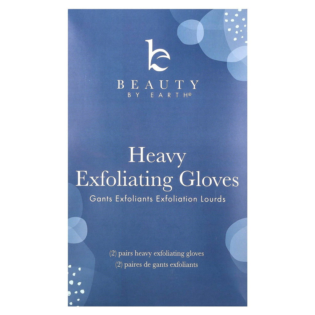 Beauty By Earth, Heavy Exfoliating Gloves, 2 Pairs