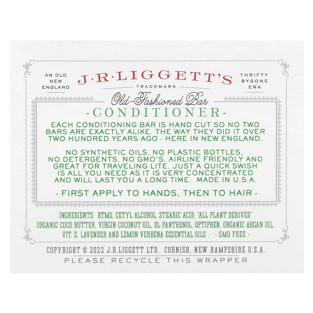 J.R. Liggett's, Old Fashioned Conditioner Bar, Original Formula, 1.75 oz (50 g)