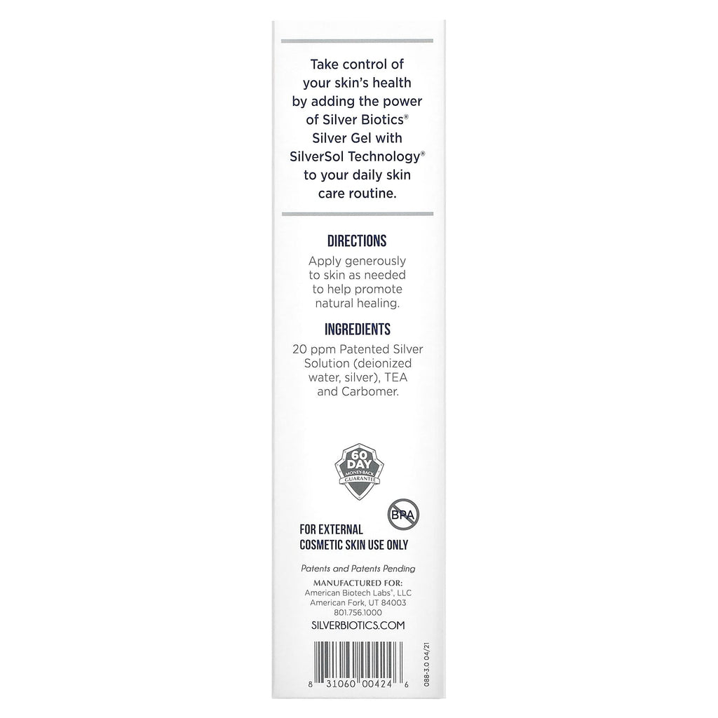 American Biotech Labs, Silver Biotics, Silver Gel, 4 oz (114 g)