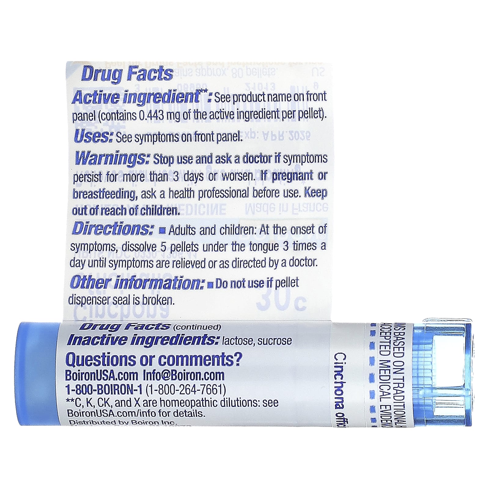 Boiron, Cinchona Officinalis, 30C, Diarrhea Relief, Approx 80 Pellets