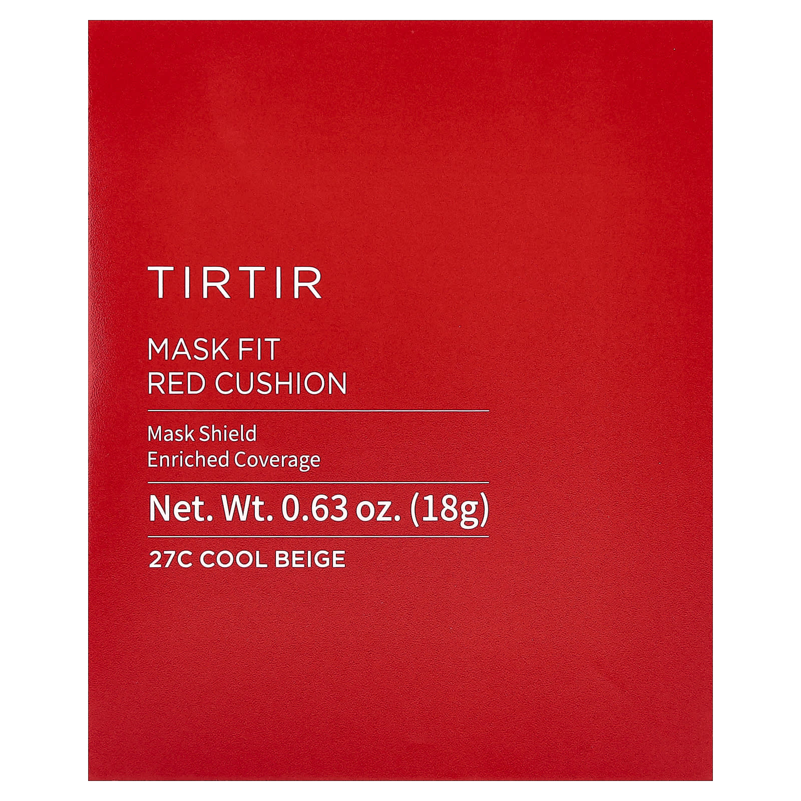 TIRTIR, Mask Fit Red Cushion, 27C Cool Beige , 0.63 oz (18 g)