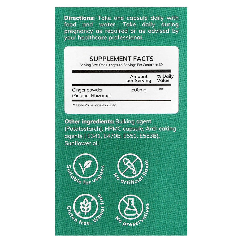 Conceive Plus, Morning Sickness Relief, 500 mg, 60 Capsules