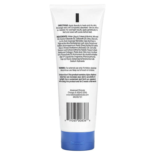 Advanced Clinicals, Cracked Heel, Rough Spot Cream, 8 fl oz (237 ml)