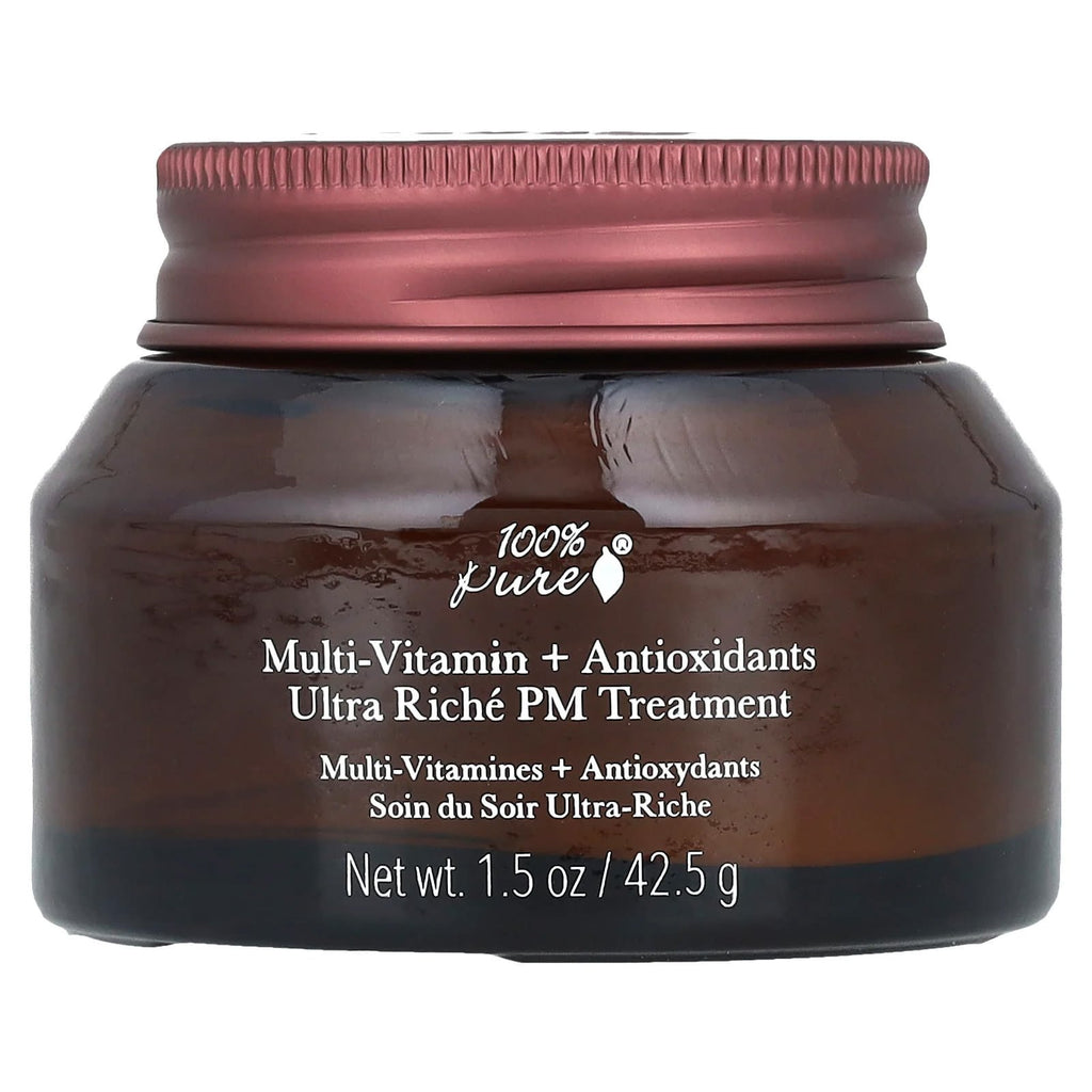 100% PURE, Multi-Vitamin + Antioxidants Ultra Riché PM Treatment, 1.5 oz (42.5 g)