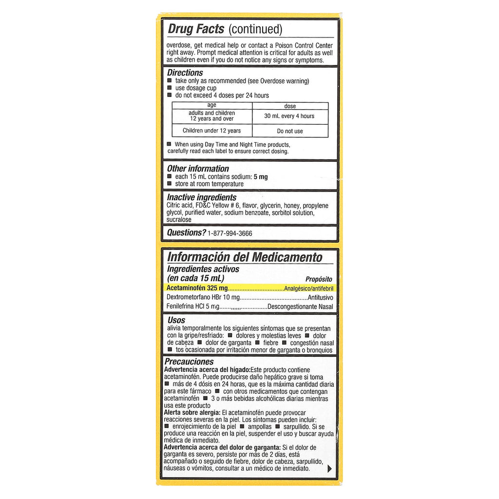 Tukol, Honey Multi Symptom, Cold & Flu, Day Time, Ages 12+, Natural Honey, 4 fl oz (118 ml)