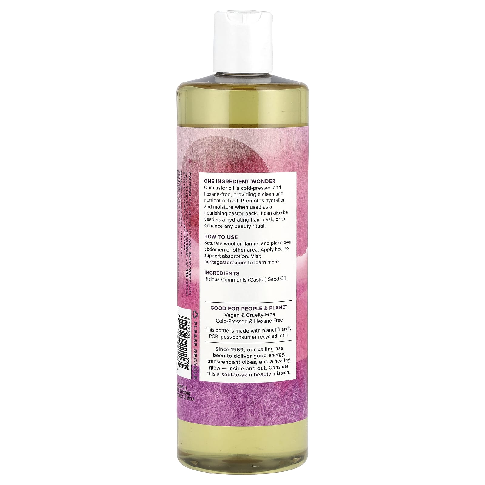 Heritage Store, Castor Oil, 16 fl oz (473 ml)