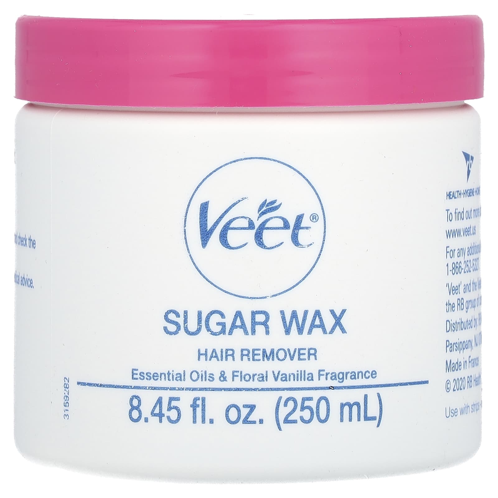 Veet, Sugar Wax Hair Remover, Essential Oils & Floral Vanilla, 14 Pieces
