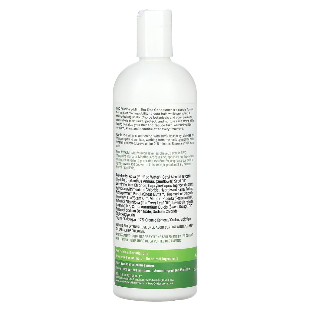 Beauty Without Cruelty, Hair & Scalp Treatment Conditioner, Rosemary Mint Tea Tree, 16 fl oz (473 ml)