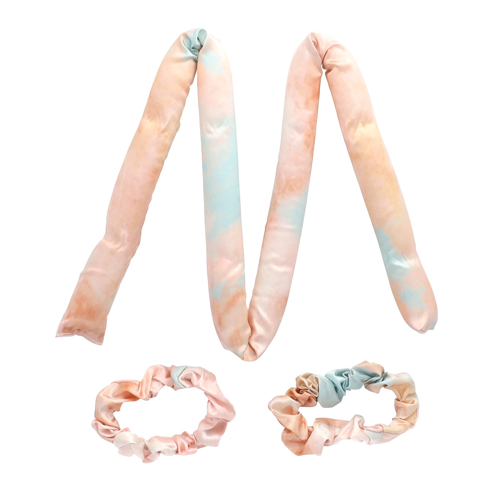 Kitsch, The Satin Heatless Curling Set, Sunset Tie Dye, One Set