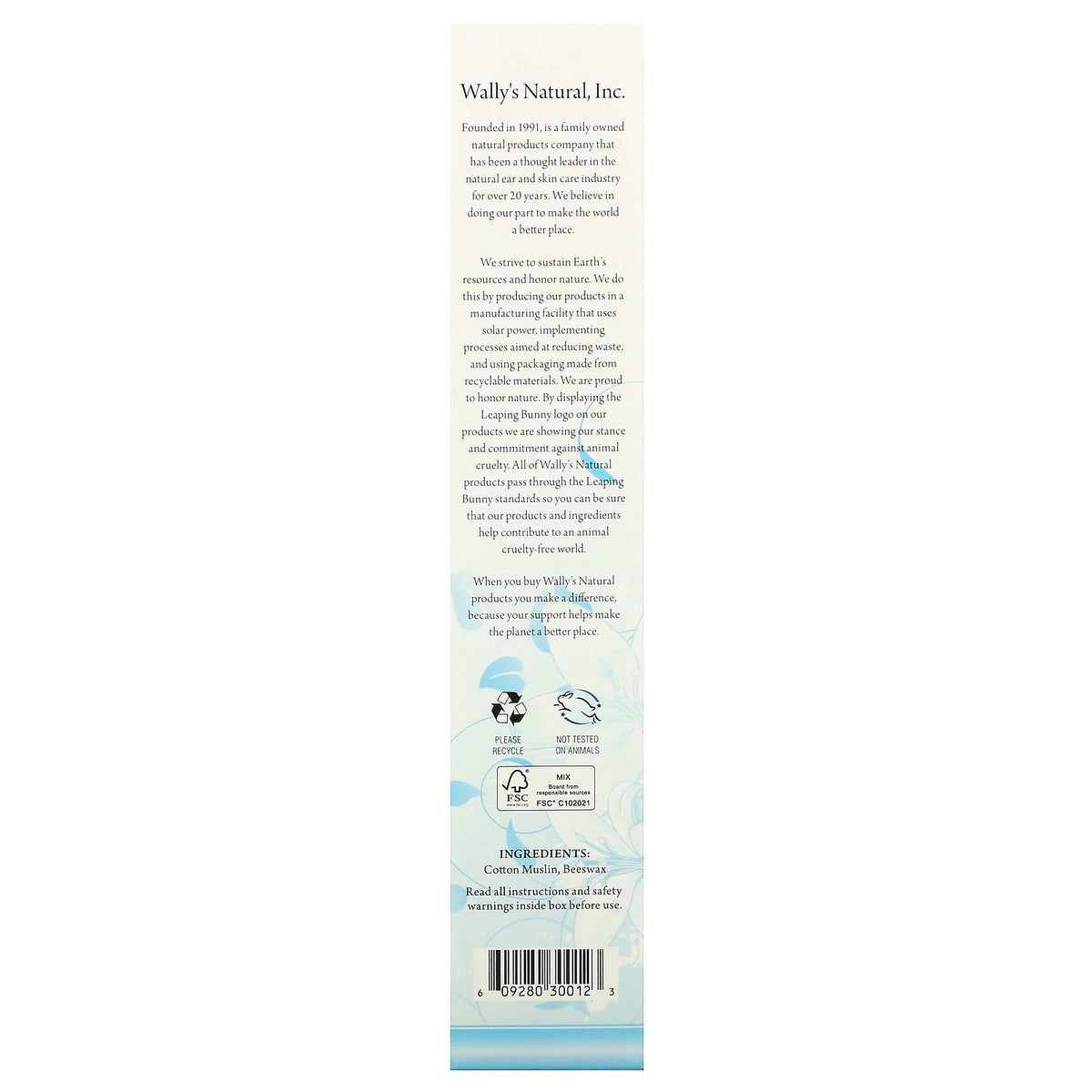Wally's Natural, Beeswax Ear Candles, Luxury Collection, Unscented, 12 Candles