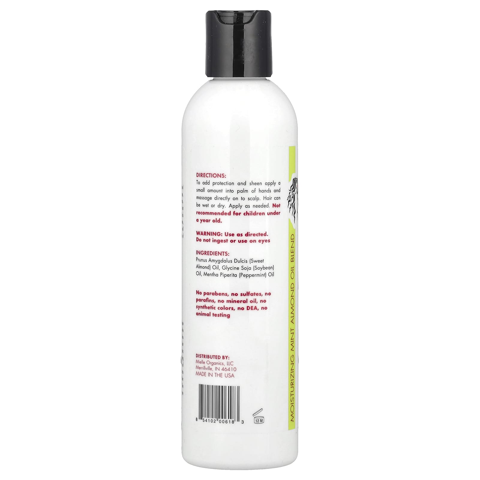 Mielle, Almond Oil Blend, Mint, 8 fl oz (240 ml)