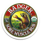 Badger, Organic Sore Muscle Rub, Cayenne & Ginger, 0.75 oz (21 g)