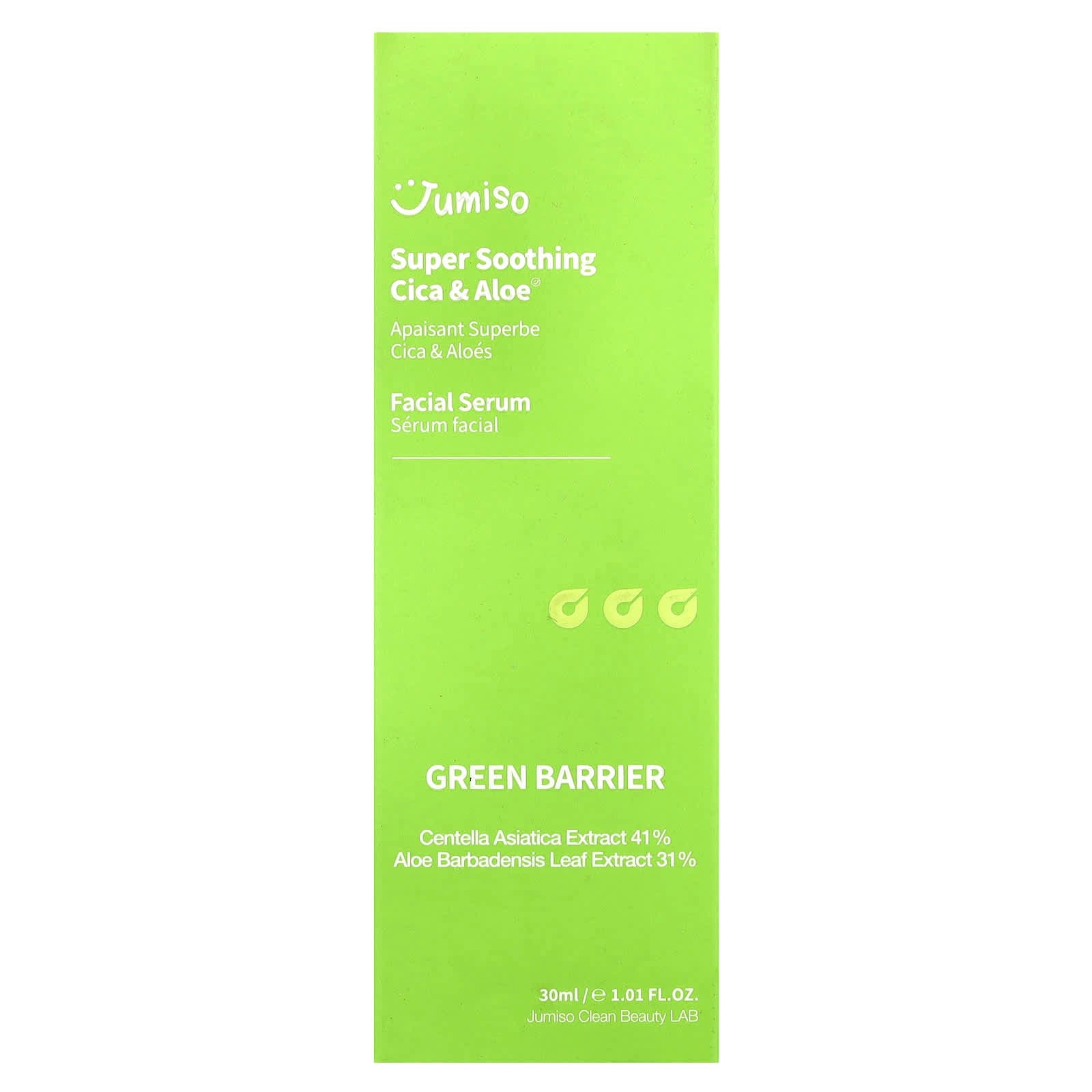 Jumiso, Super Soothing Cica & Aloe Facial Serum, 1.01 fl oz (30 ml)