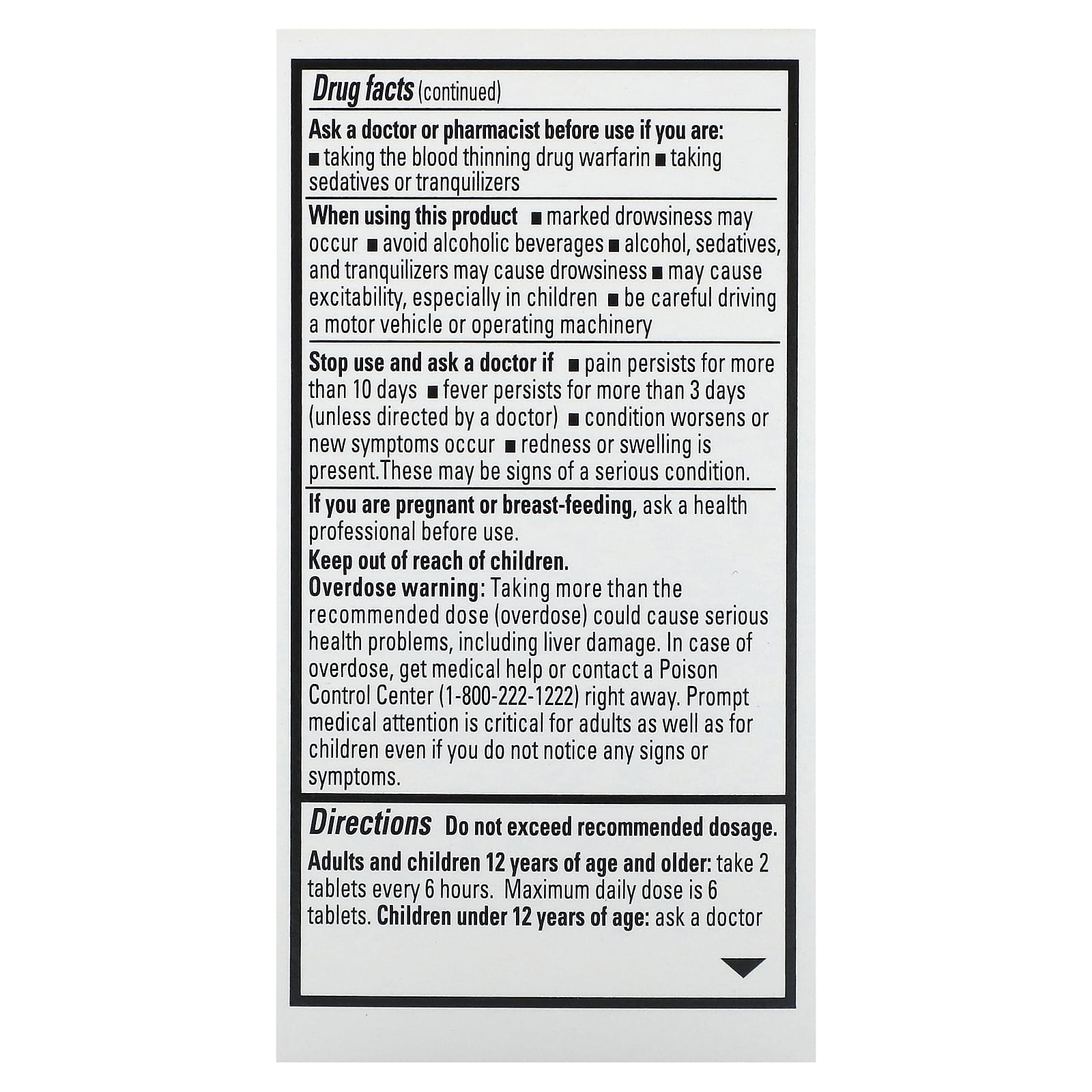 Percogesic, Acetaminophen/Diphenhydramine HCl, 60 Easy To Swallow Coated Tablets