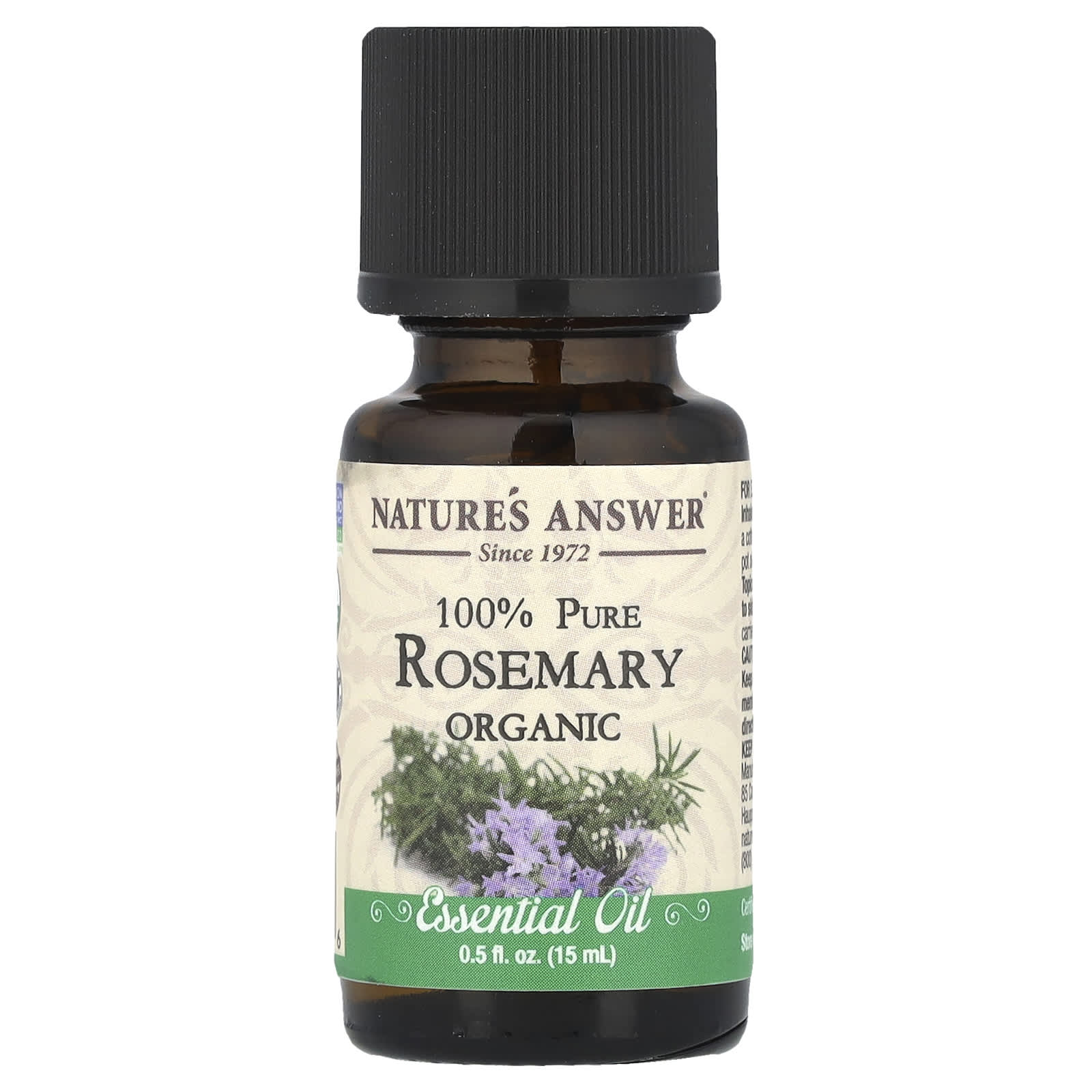 Nature's Answer, 100% Pure Organic Essential Oil, Rosemary, 0.5 fl oz (15 ml)