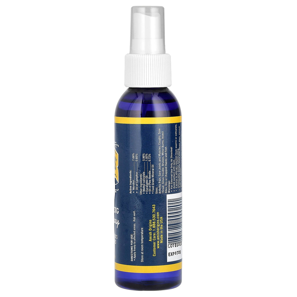 Amish Origins, Deep Penetrating Pain Relief Spray, 3.5 fl oz (99.22 g)