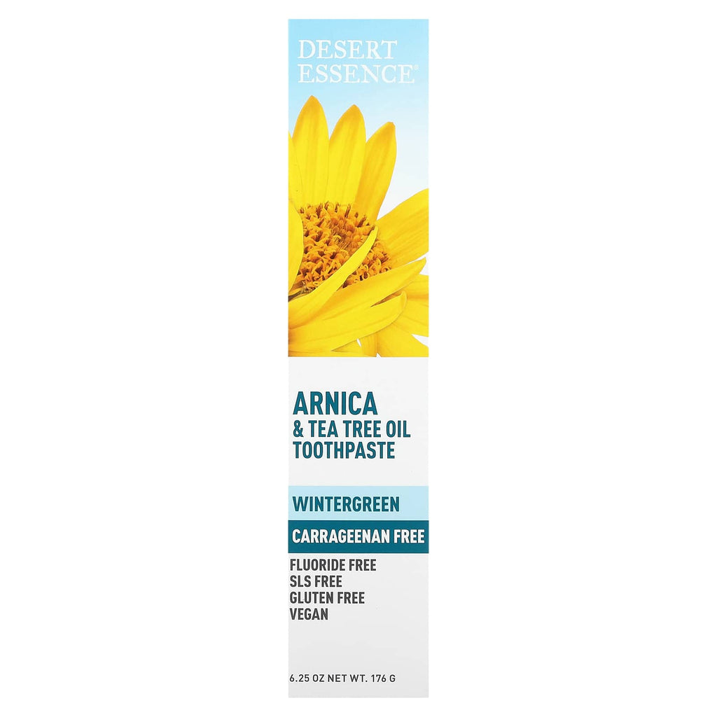 Desert Essence, Arnica & Tea Tree Oil Toothpaste, Wintergreen, 6.25 oz (176 g)