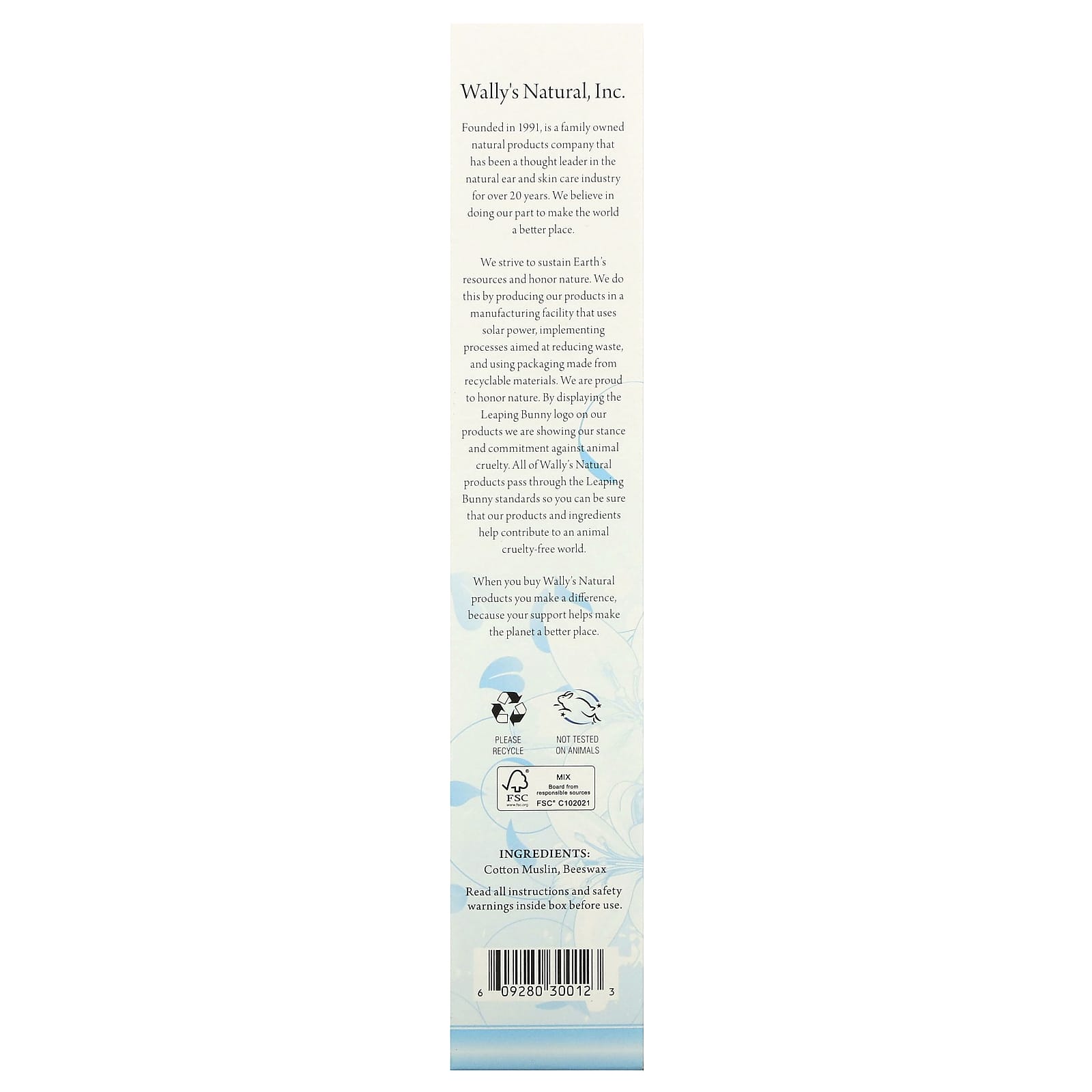 Wally's Natural, Beeswax Ear Candles, Luxury Collection, Unscented, 12 Candles