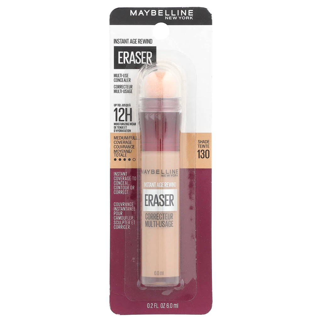 Maybelline, Instant Age Rewind, Eraser, Multi-Use Concealer, 130 Medium, 0.2 fl oz (6 ml)