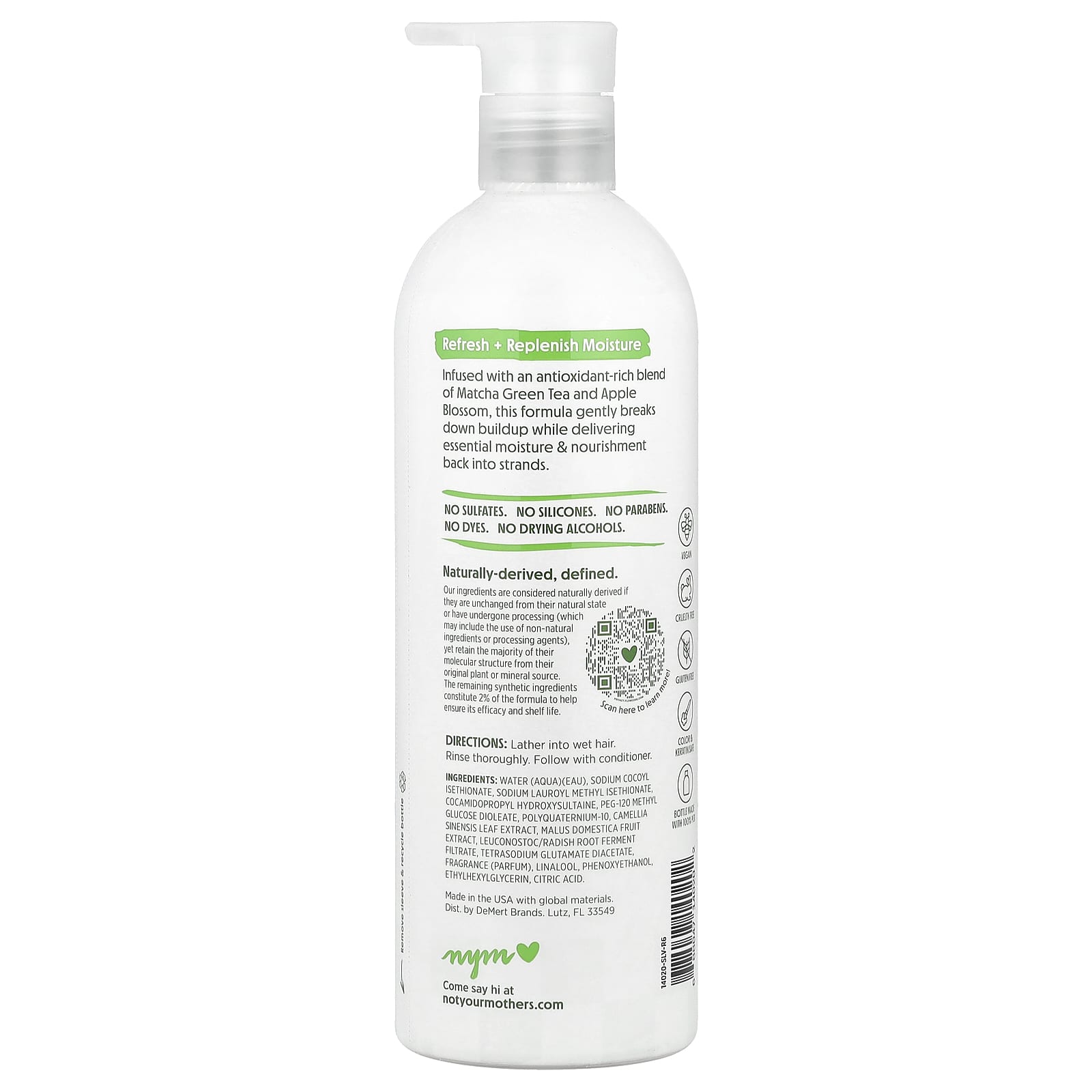 Not Your Mother's, Daily Nutrition Shampoo, Matcha Green Tea & Apple Blossom, 15.2 fl oz (450 ml)