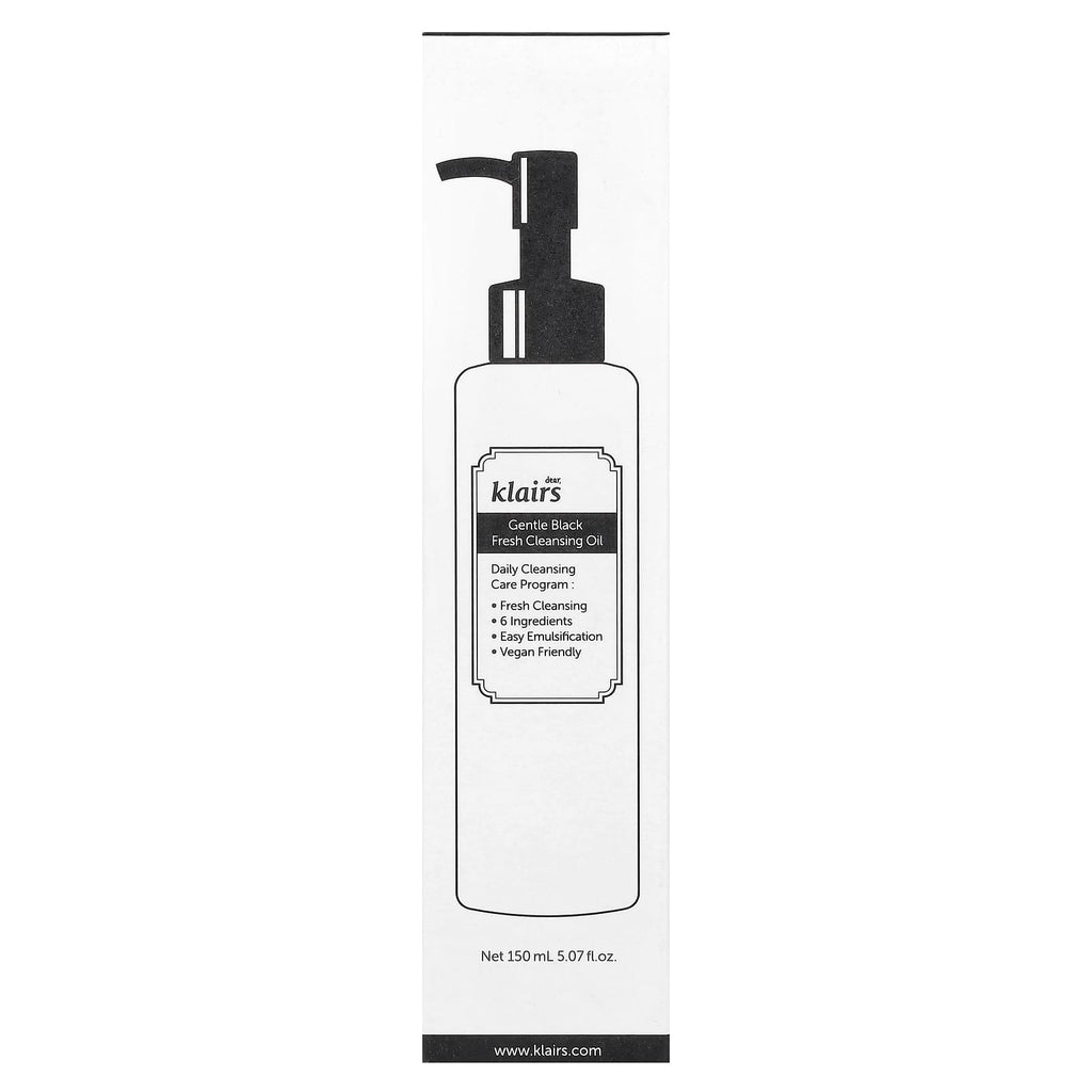 Dear, Klairs, Gentle Black Fresh Cleansing Oil, 5.07 fl oz (150 ml)