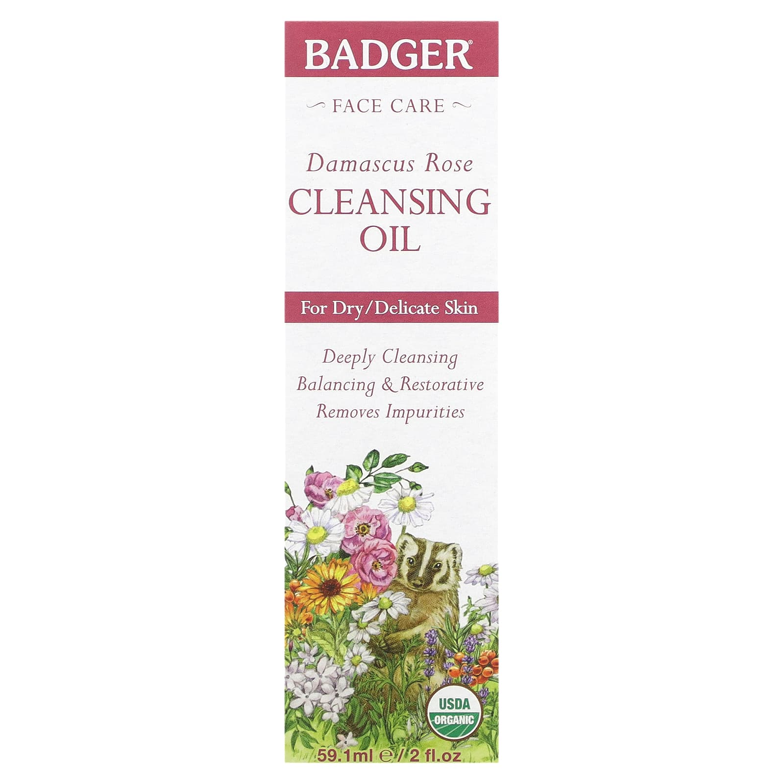Badger, Damascus Rose Cleaning Oil, 2 fl oz (59.1 ml)