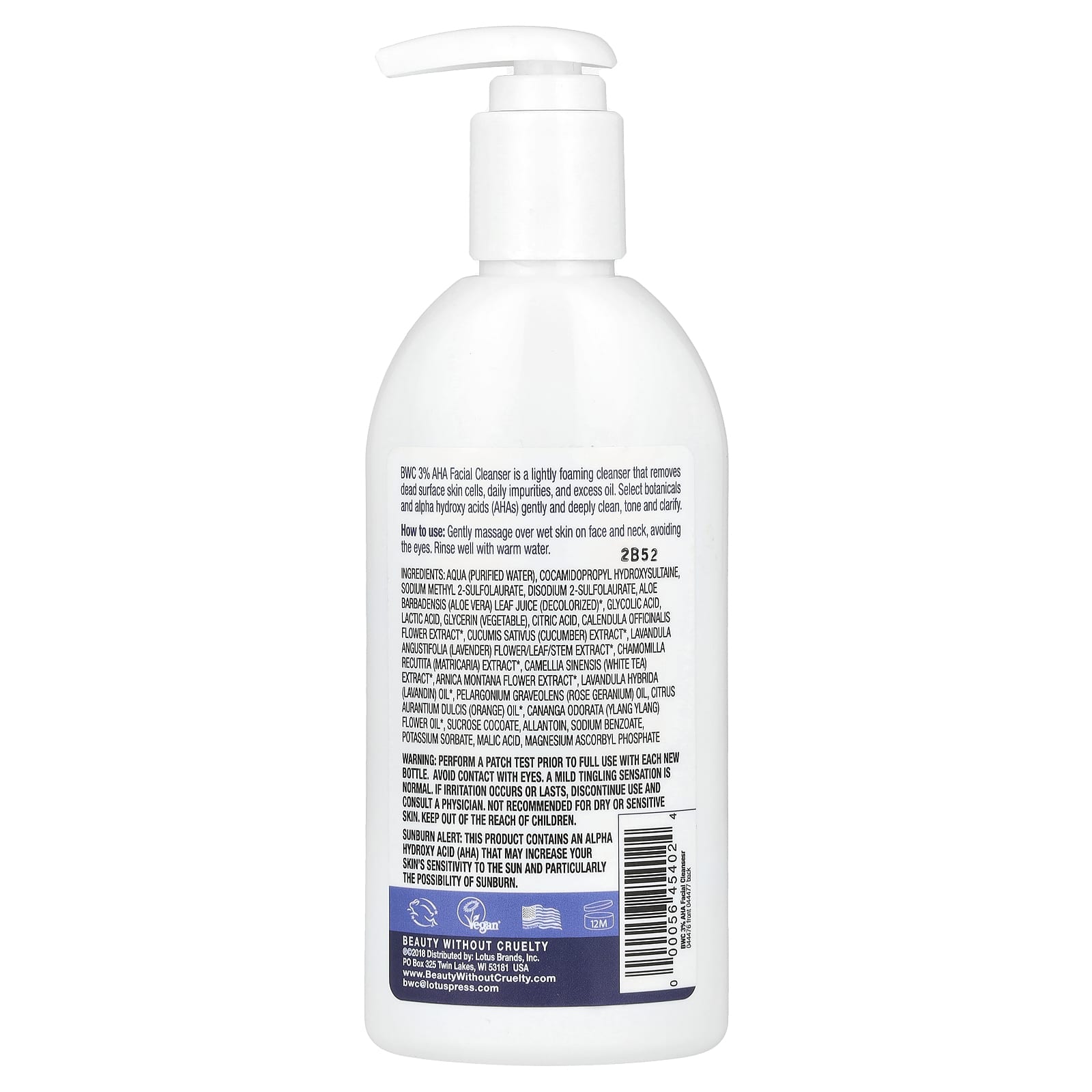Beauty Without Cruelty, Facial Cleanser, 3% AHA Complex, 8.5 fl oz (250 ml)