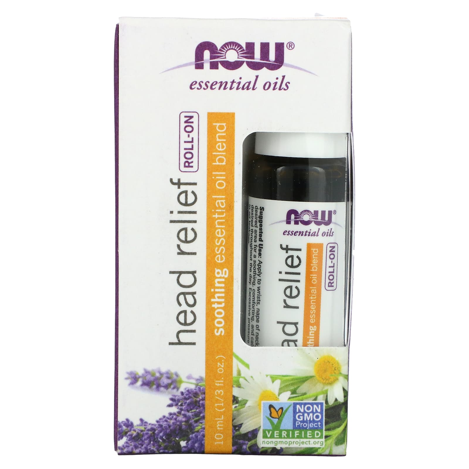 NOW Foods, Essential Oils, Head Relief Roll-On, 1/3 fl oz (10 ml)