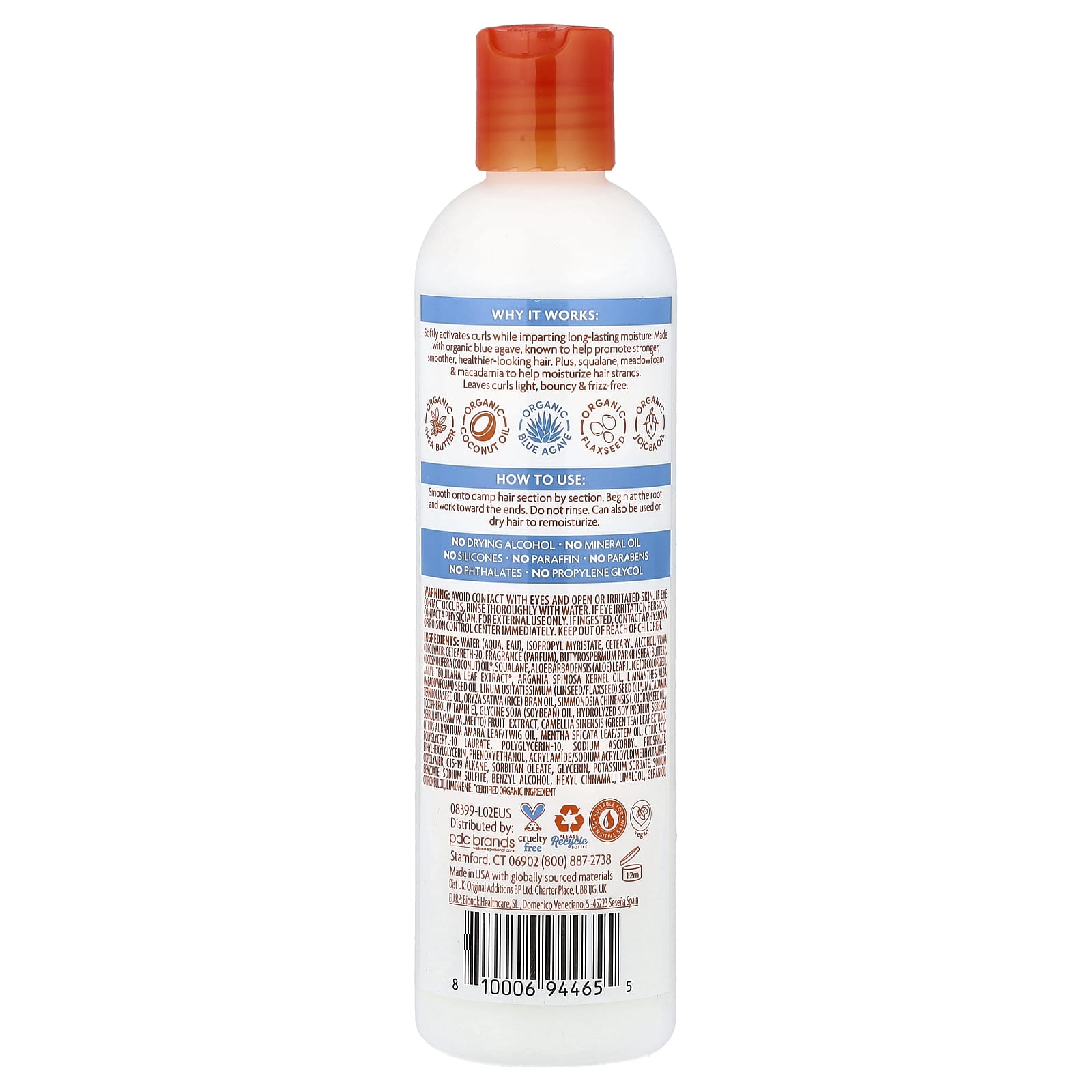 Cantu, Weightless, Smooth + Curl Cream, For Waves and Curls, 10 fl oz (295 ml)