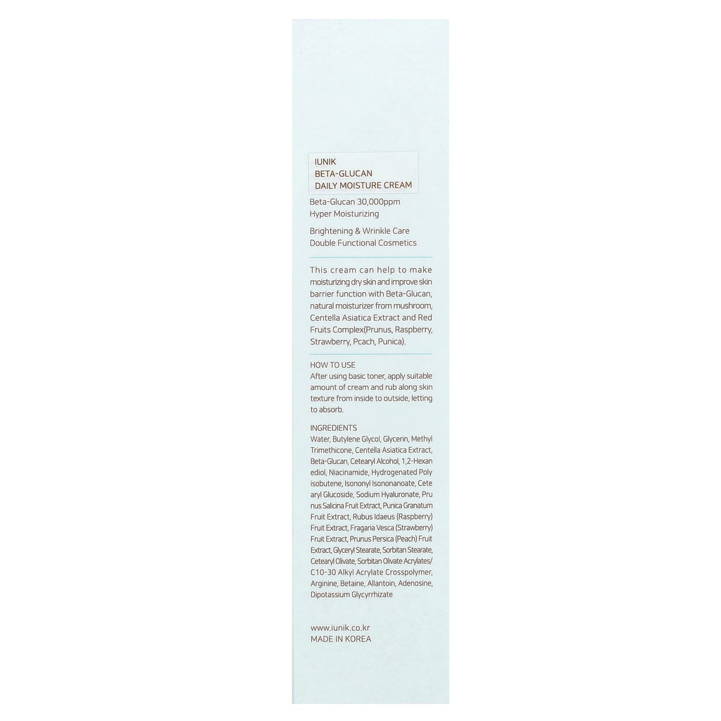 iUNIK, Beta-Glucan Daily Moisture Cream, 2.02 fl oz (60 ml)