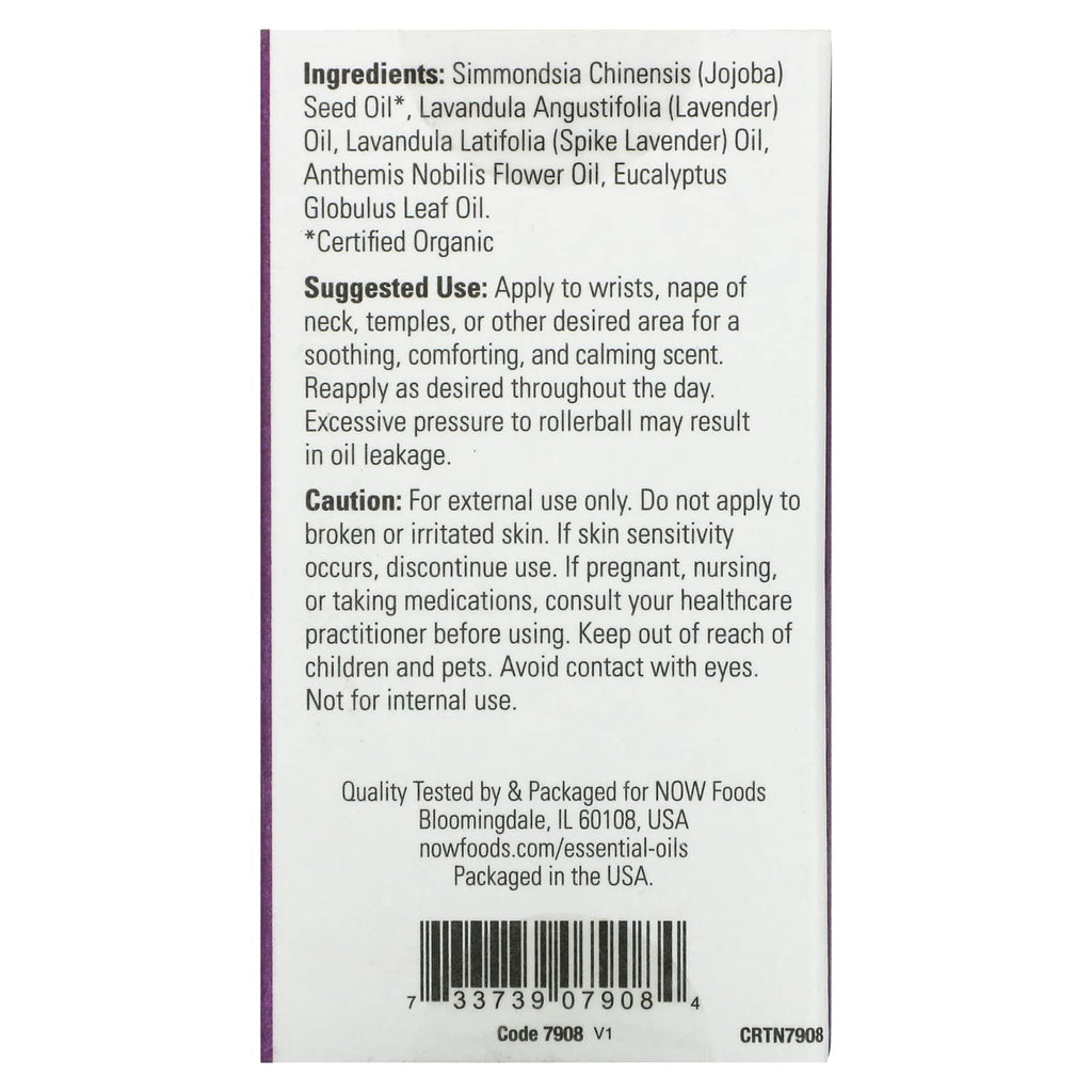 NOW Foods, Essential Oils, Head Relief Roll-On, 1/3 fl oz (10 ml)