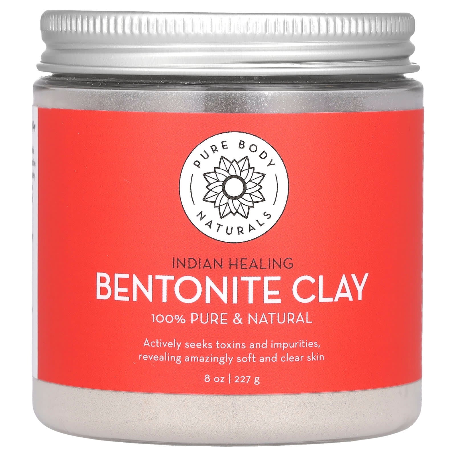 Pure Body Naturals, Indian Healing Bentonite Clay Powder, 8 oz (227 g)