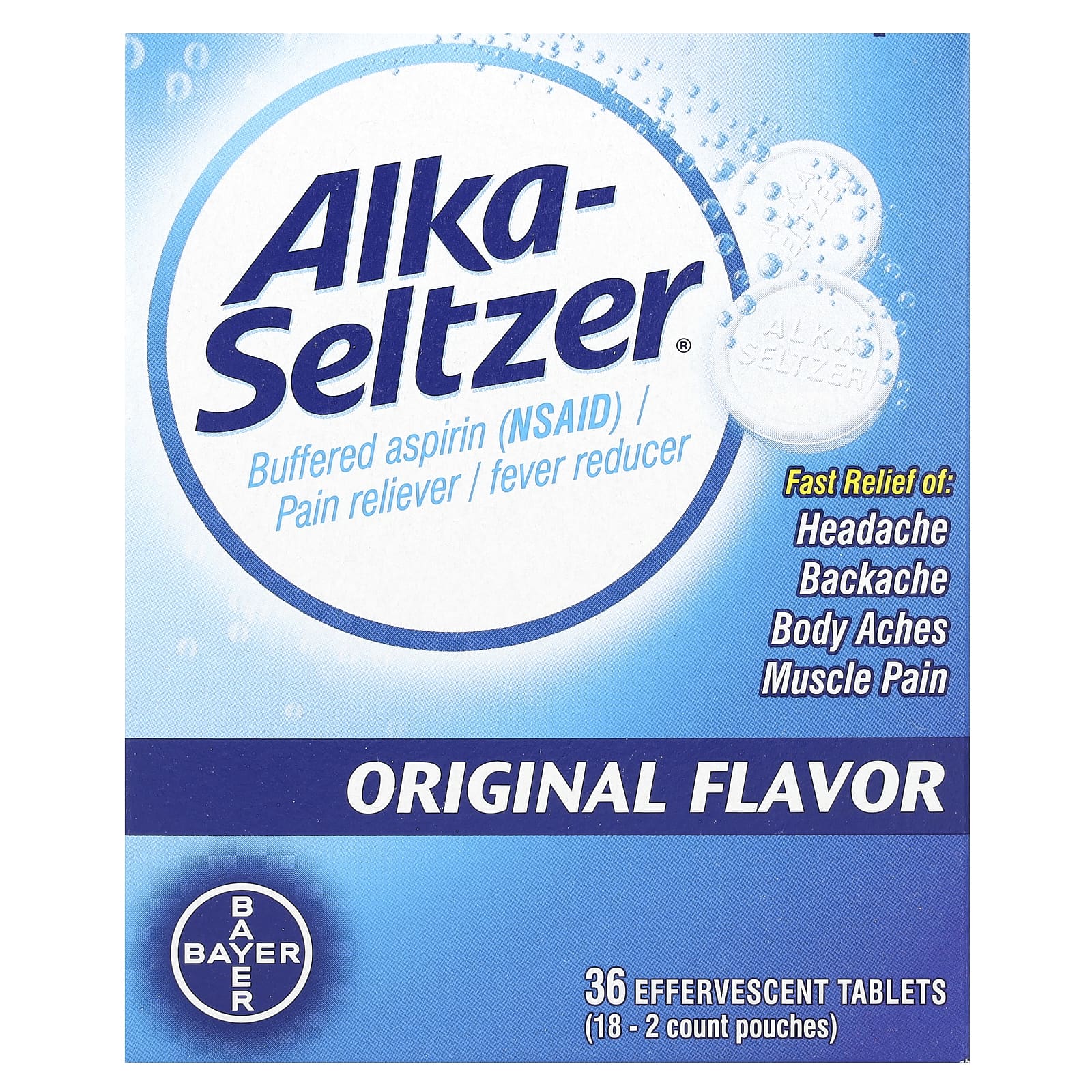 Alka-Seltzer, Original , 36 Effervescent Tablets