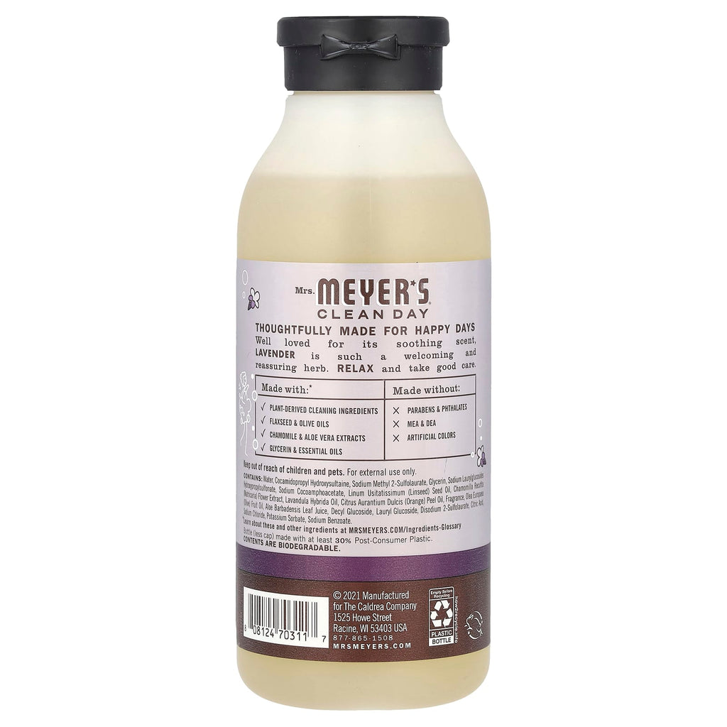 Mrs. Meyers Clean Day, Body Wash, Lavender, 16 fl oz (473 ml)