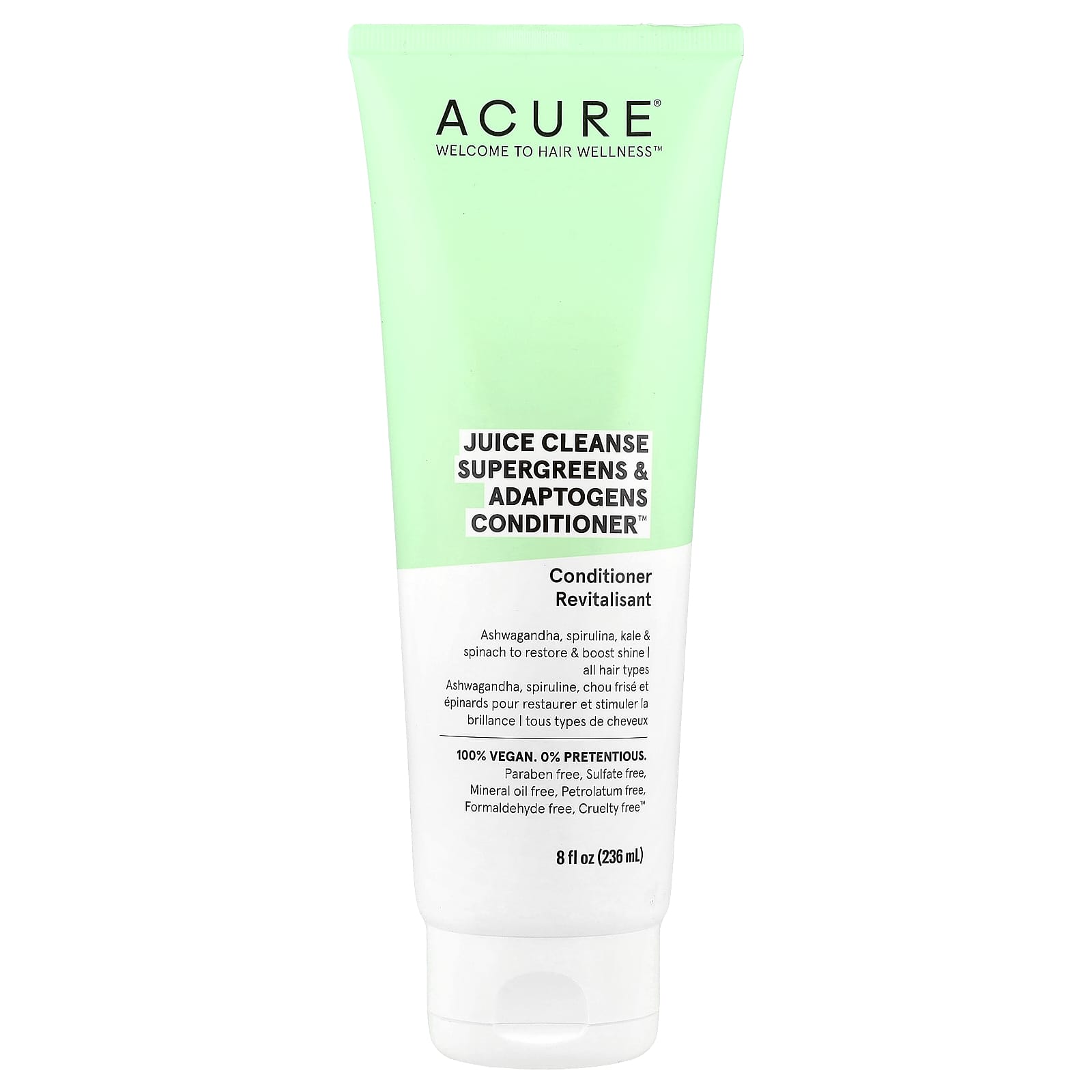 ACURE, Juice Cleanse Supergreens & Adaptogens Conditioner™, All Hair Types, 8 fl oz (236 ml)