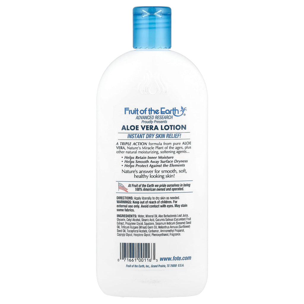 Fruit of the Earth, Skin Care Lotion, Aloe Vera with Naturals, 16 fl oz (473 ml)