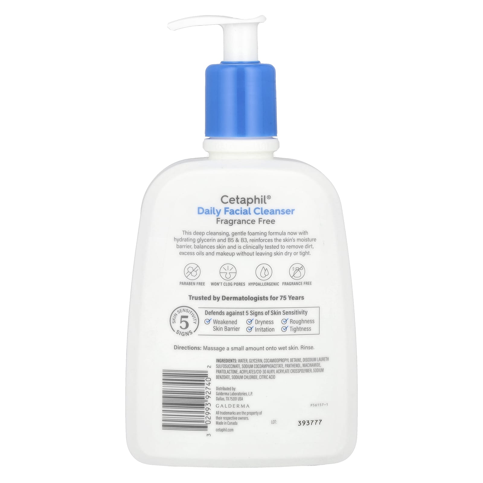Cetaphil, Daily Facial Cleanser, Fragrance Free, 16 fl oz (473 ml)