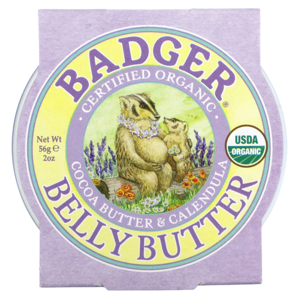 Badger, Organic Belly Butter, Cocoa Butter & Calendula, 2 oz (56 g)