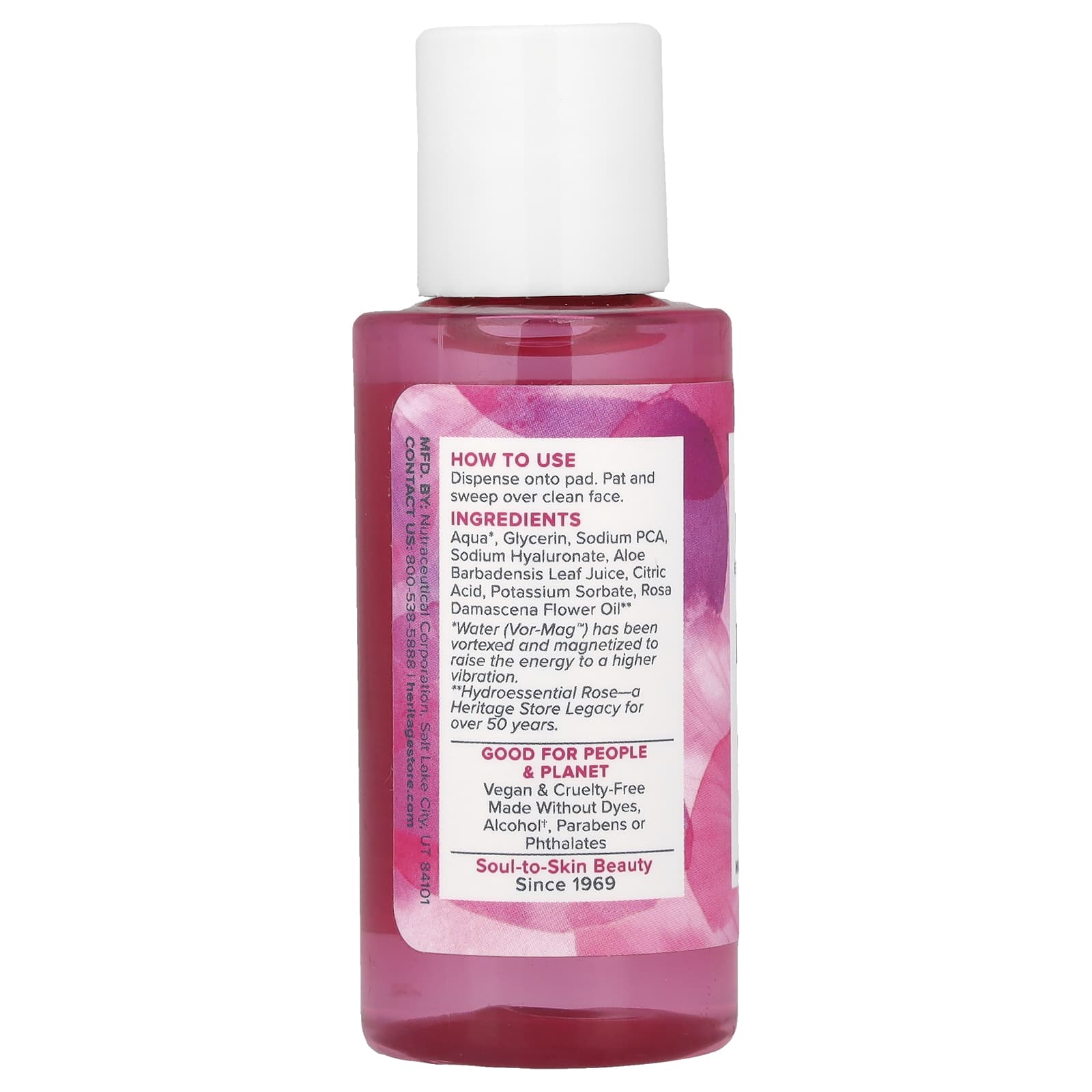 Heritage Store, Rosewater Toner, Moisturizing Essence , 2 fl oz (59 ml)