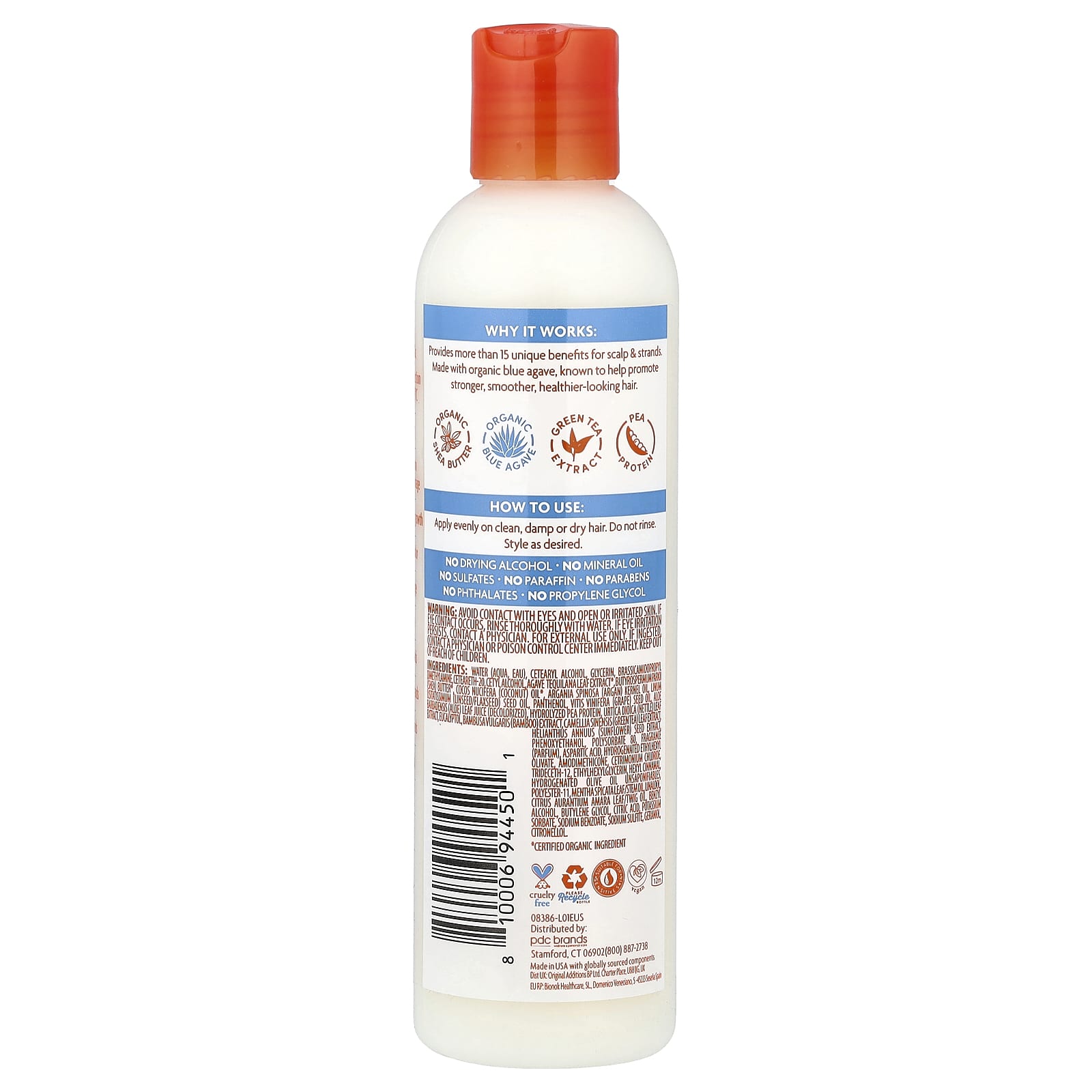 Cantu, Weightless, 15+ Benefits Daily Leave In, For Waves and Curls, 8 fl oz (236 ml)