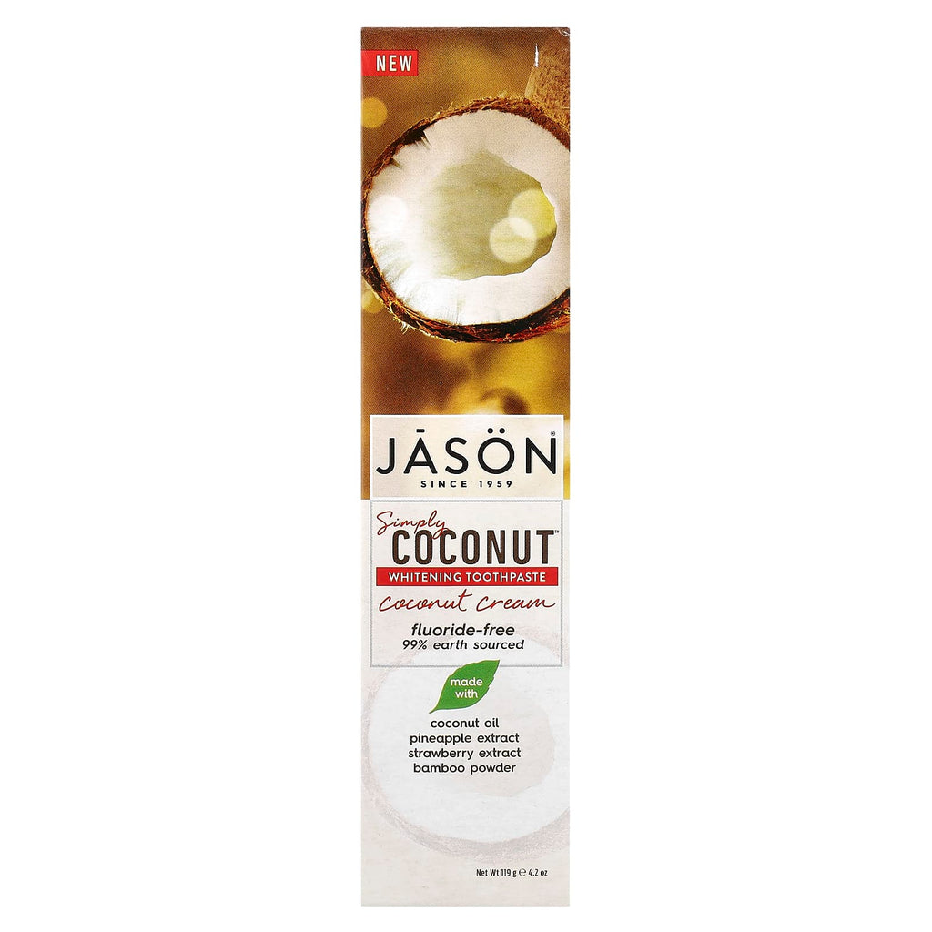 Jason Natural, Simply Coconut, Whitening Toothpaste, Coconut Cream, 4.2 oz (119 g)