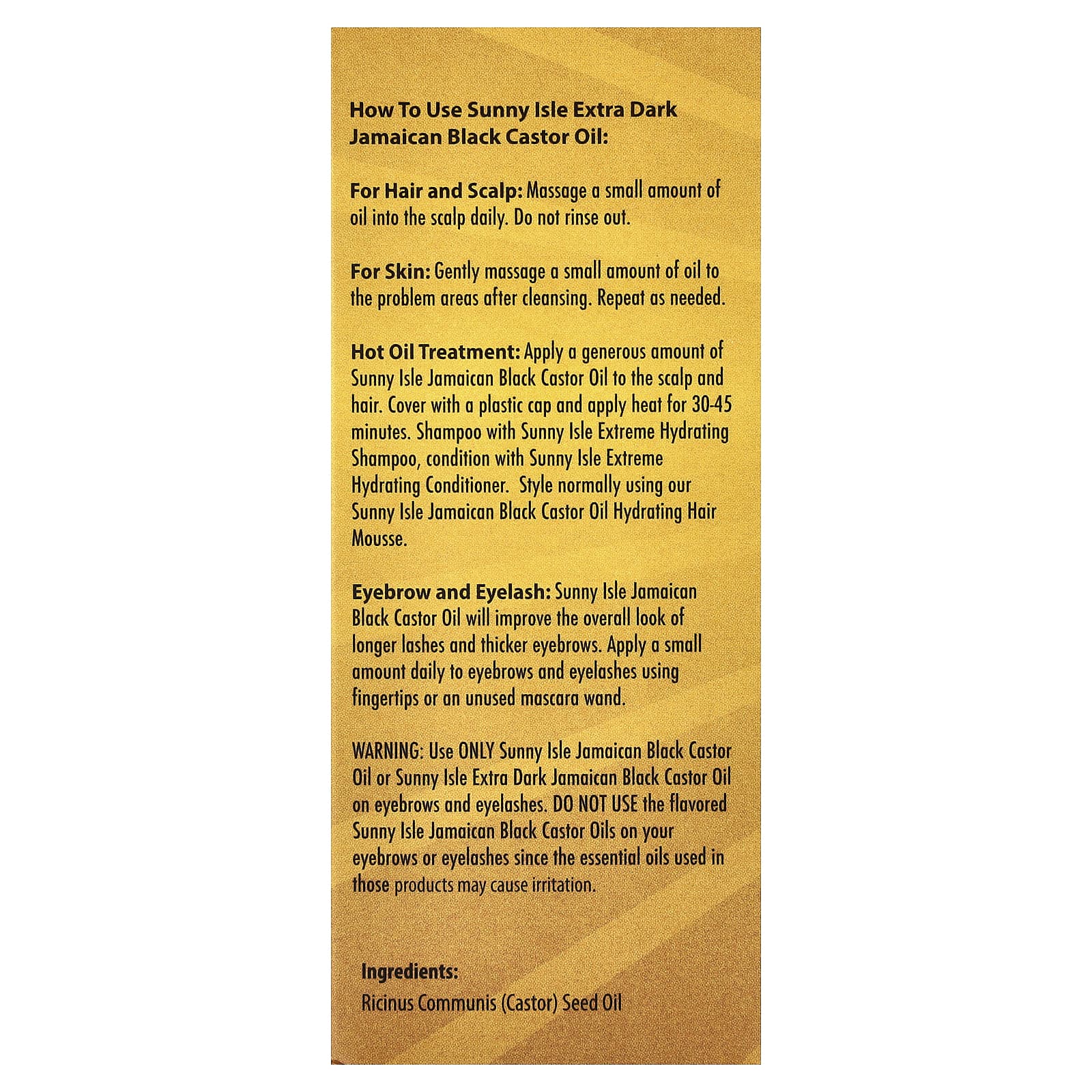 Sunny Isle, Extra Dark Jamaican Black Castor Oil, 4 fl oz (118.2 ml)