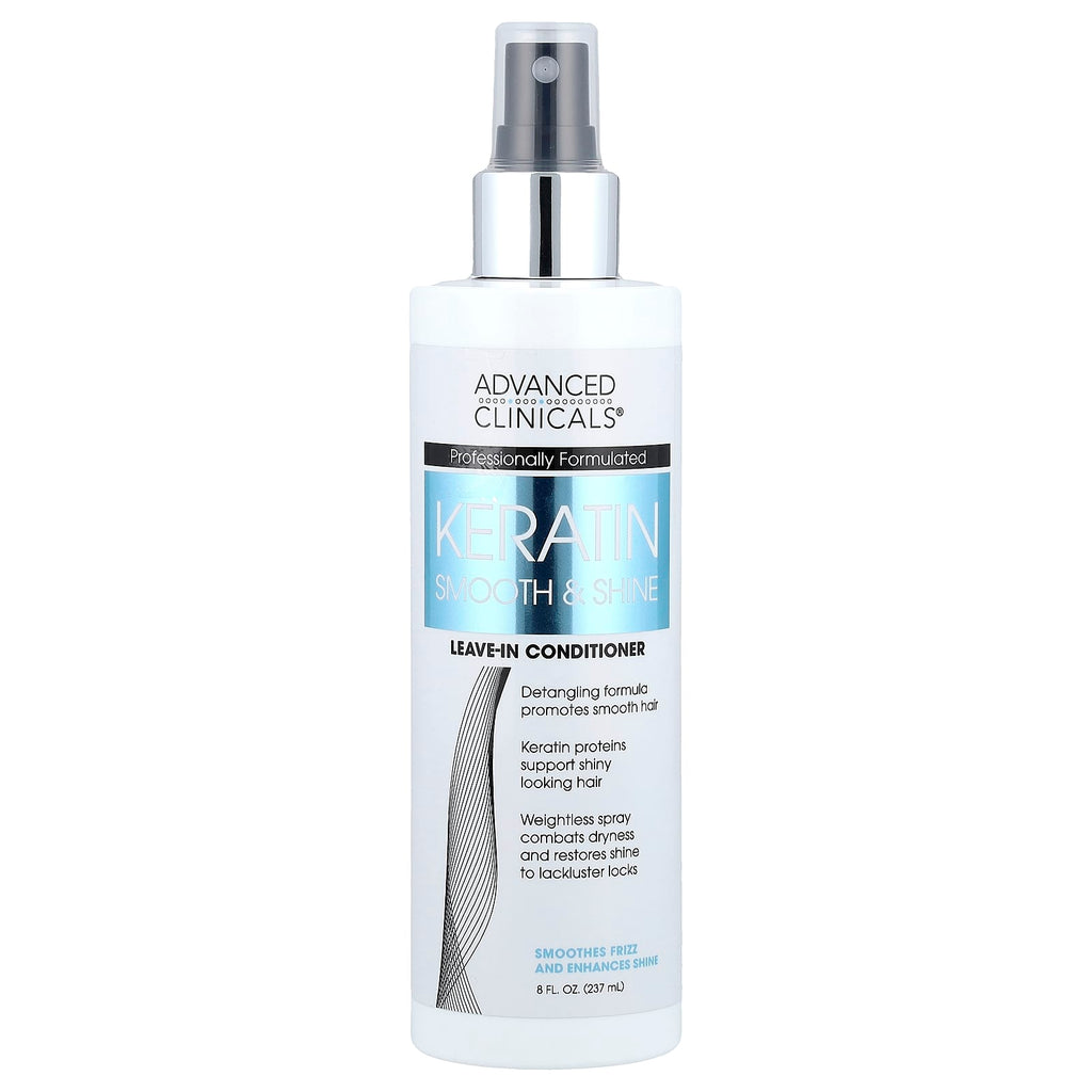 Advanced Clinicals, Keratin Smooth & Shine, Leave-In Conditioner, 8 fl oz (237 ml)