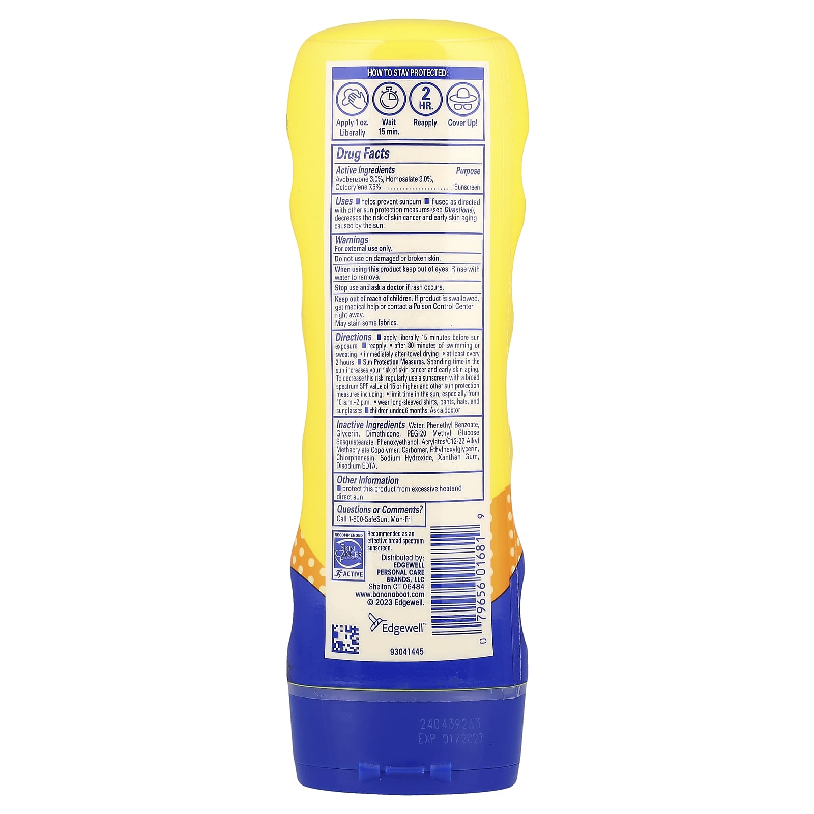 Banana Boat, Kids Sport, Sunscreen Lotion, SPF 50+, 6 fl oz (177 ml)
